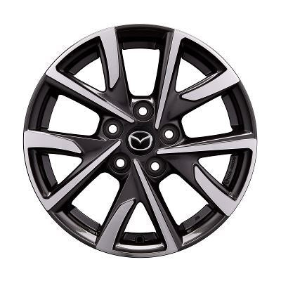Genuine Mazda CX-3 2018> Glossy Black Diamond Cut Alloy wheel - 16" - DH0MV3810TG