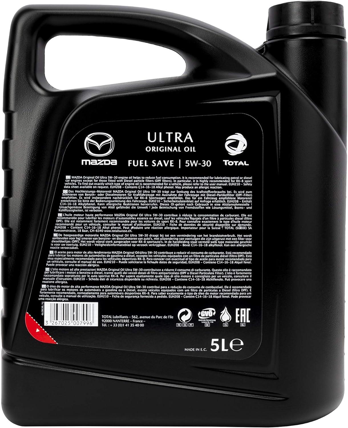 Genuine Mazda Oil 5W30 DEXELIA ULTRA 5 litres / Ltr All Petrol Engines