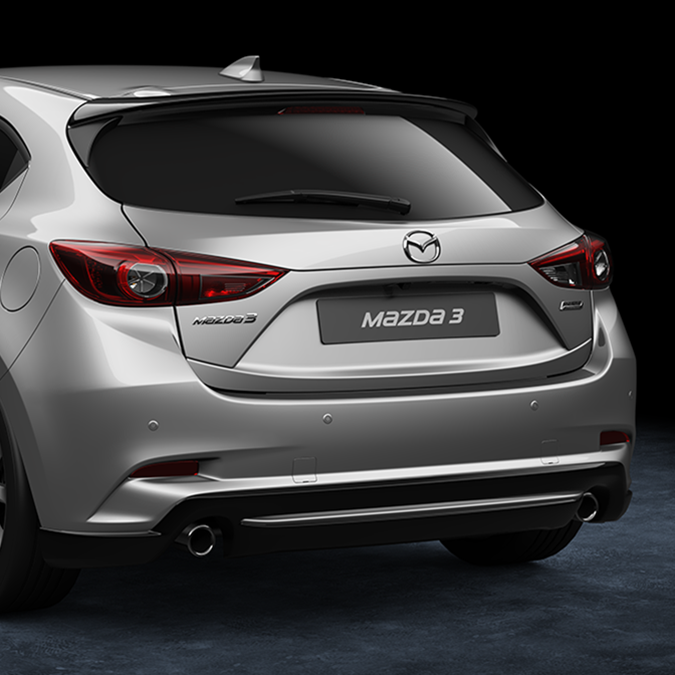 Genuine Mazda 3 2016> Rear Under S In Jet Black & Silverpoiler
