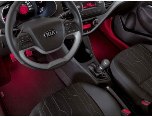 Genuine Kia Sportage 2016-2018 Front LED Footwell Illumination Kit - Red - 66650ADE20