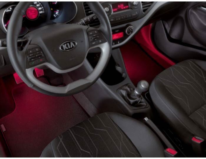 Genuine Kia Sportage 2016-2018 Front LED Footwell Illumination Kit - Red - 66650ADE20