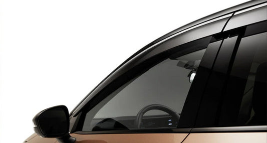 Genuine Nissan Ariya 2022> Front Windows Side Window Deflectors Matte Dark Chrome