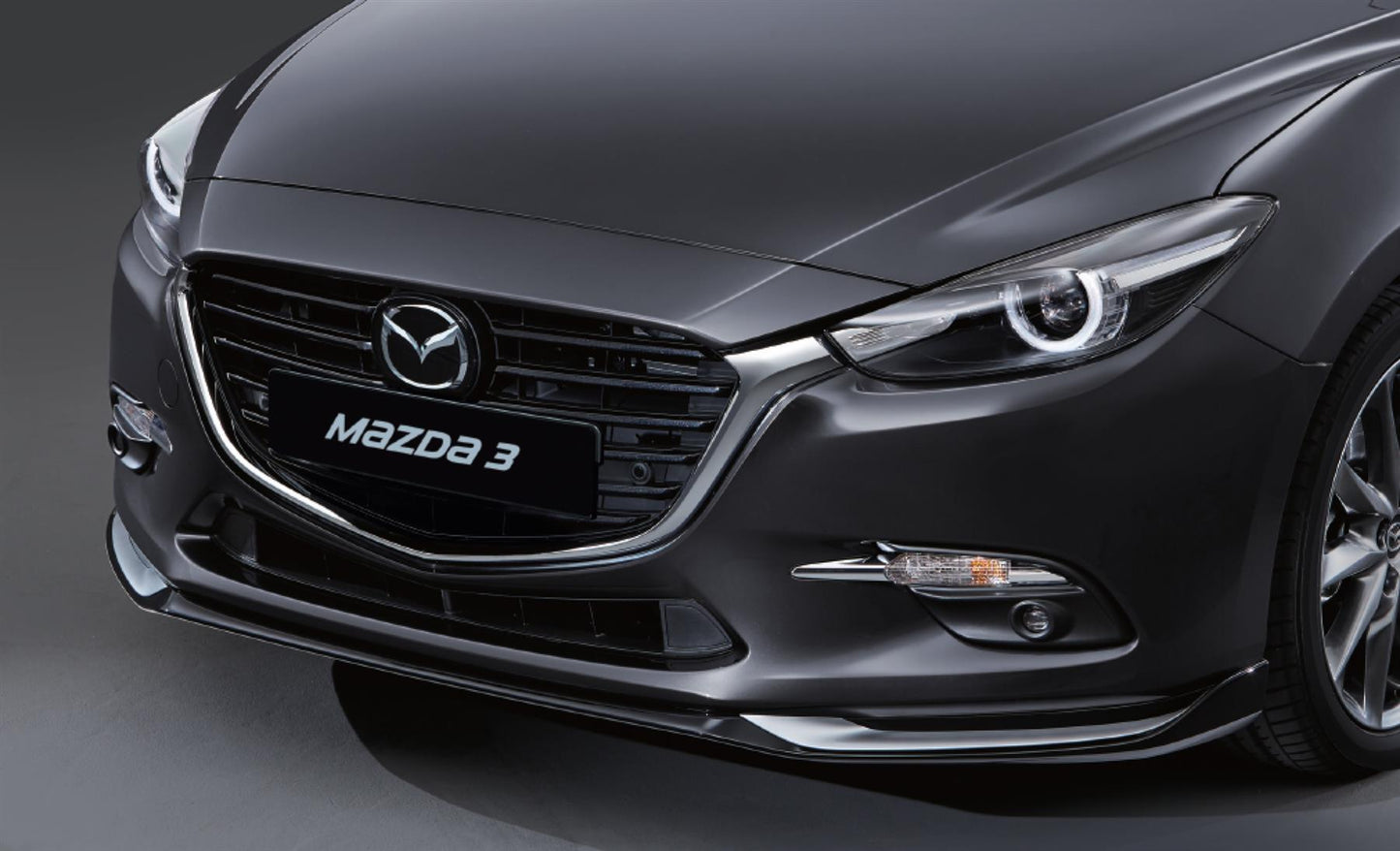 Genuine Mazda 3 2016> Front Airdam Skirt in Jet Black & Silver