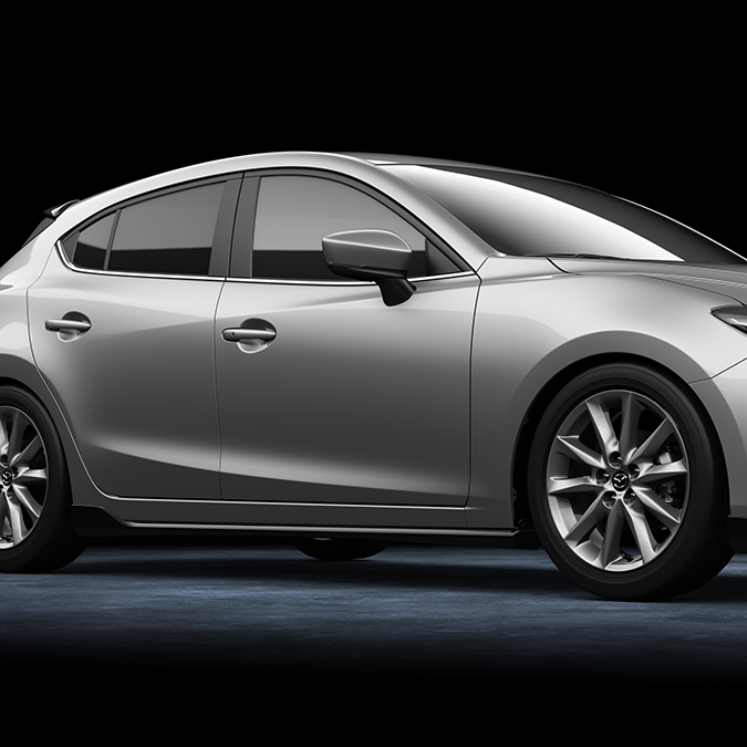 Genuine Mazda 3 2016> Side Airdam Skirt Finished in Jet Black