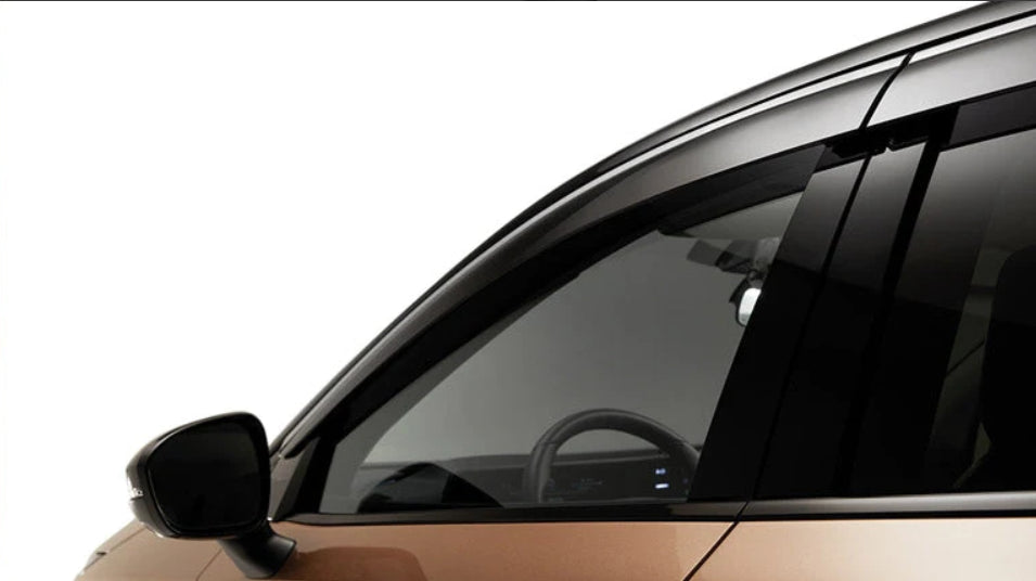 Genuine Nissan Ariya 2022> Front Windows Side Window Deflectors Matte Chrome