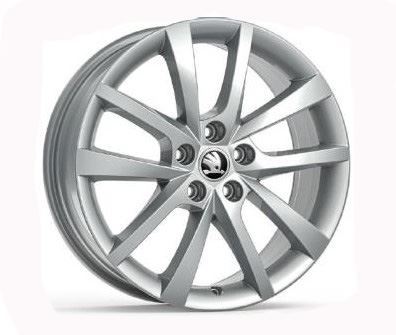 Genuine Skoda Kodiaq 2017> 18" Elbrus alloy wheel - Silver - 565071498C8Z8