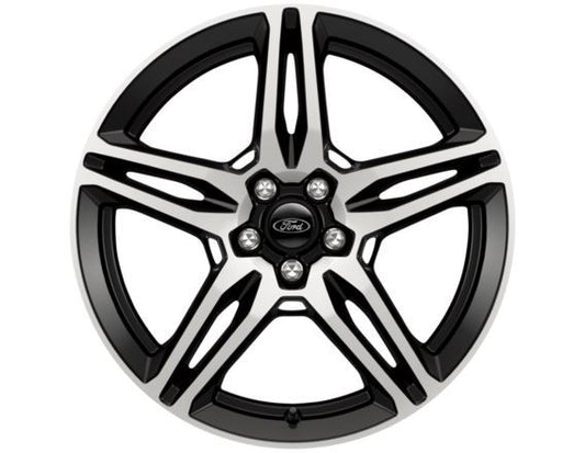 Genuine Ford Kuga Single 19" Alloy wheel 5 x 2 Spoke Design, Black Machined (2055640) 2016 Onwards
