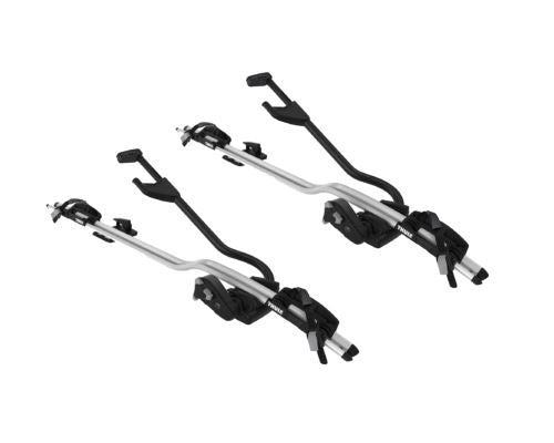 Twin Pack Thule ProRide 598 Silver Roof Mount Cycle / Bike Carrier 20KG