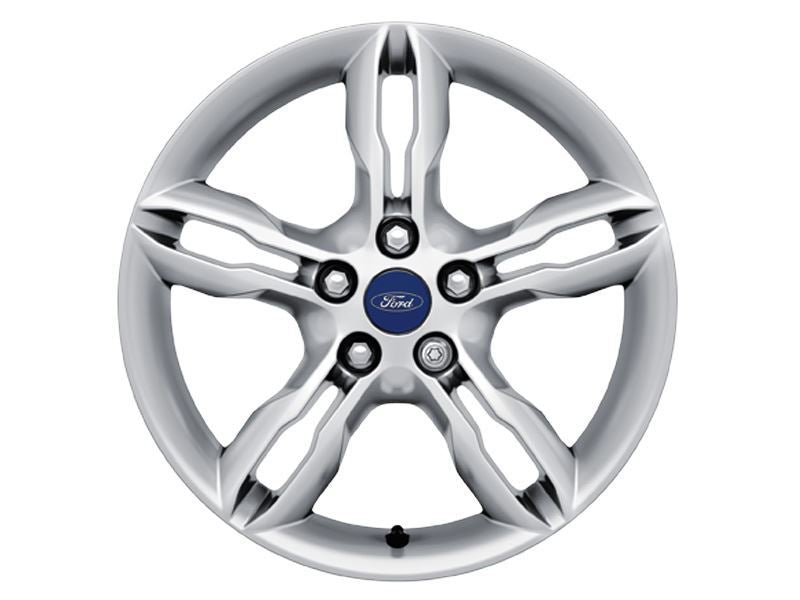 Ford C-Max 04/15> Single Alloy Wheel 17" 5x2-Spoke Design, Luster Nickle 1792753