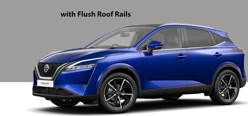 Aero Aluminium Roof Rack Bars New Nissan Qashqai 2020 Onwards with Flush Rails