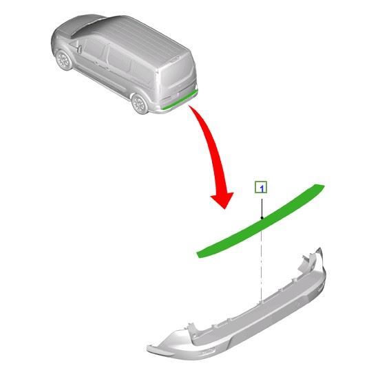Genuine Ford Transit Connect (09/13>) Rear Bumper Proctection Foil (1847295)