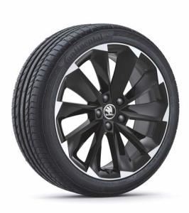 Genuine Skoda Superb 2016 > 19" alloy wheel - Supernova - Black - 3V0071499JX2