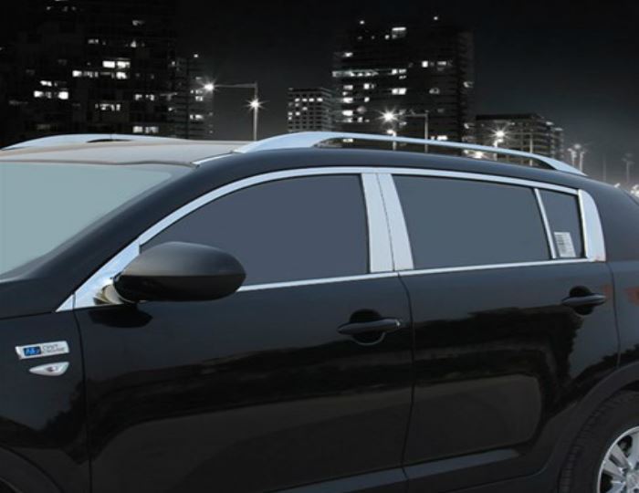 Genuine Kia Sportage 2014 - 2016 Stainless Steel B Pillar Trims, SL09107001