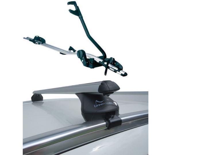Aluminium Bars - Roof Rack- Rail Bars 1 x Thule 598 Bike Carrier Bmw Serie 3 Touring (F31) 2012-