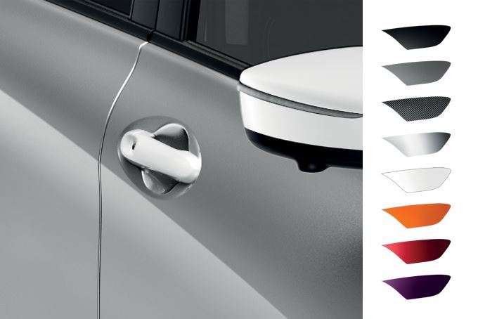 Nissan Micra 08/13> Front Door Handle Covers Carbon - With IK (KE6051K052CB)