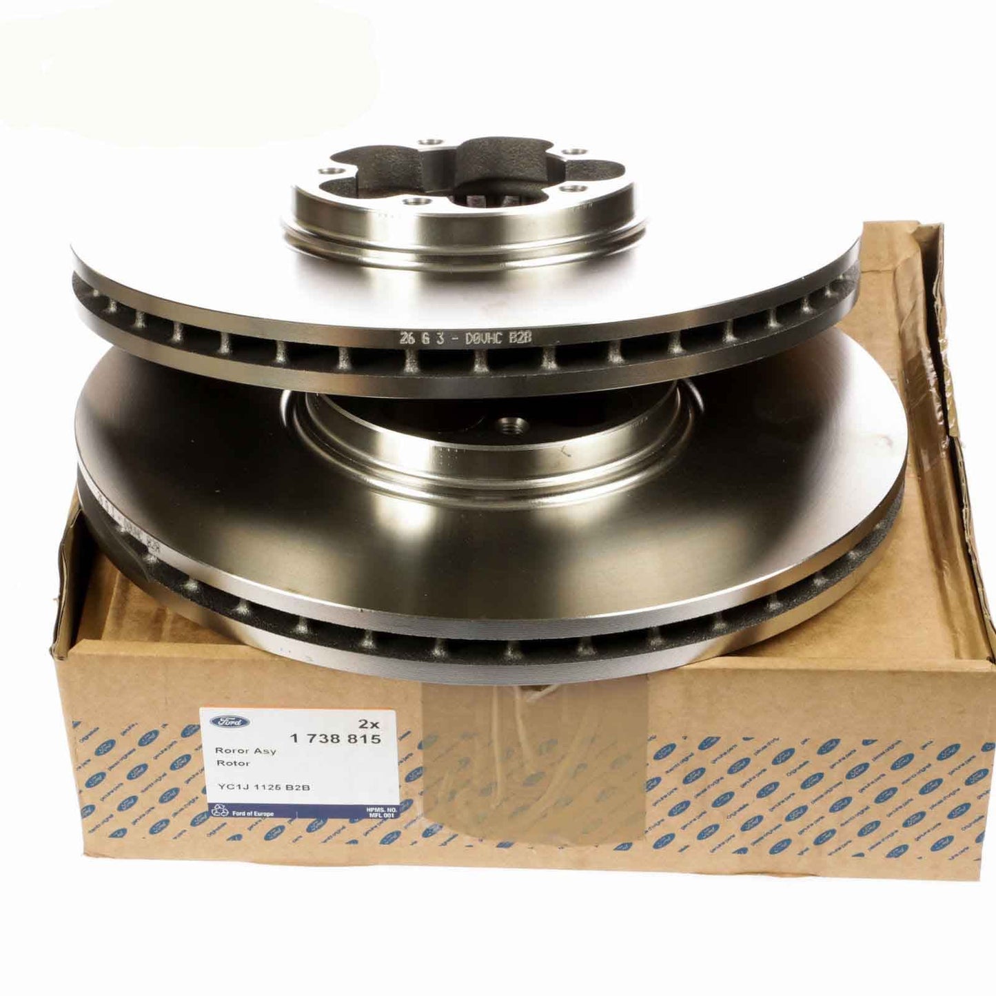 GENUINE FORD TRANSIT FRONT BRAKE DISCS (SET) 2000-2006