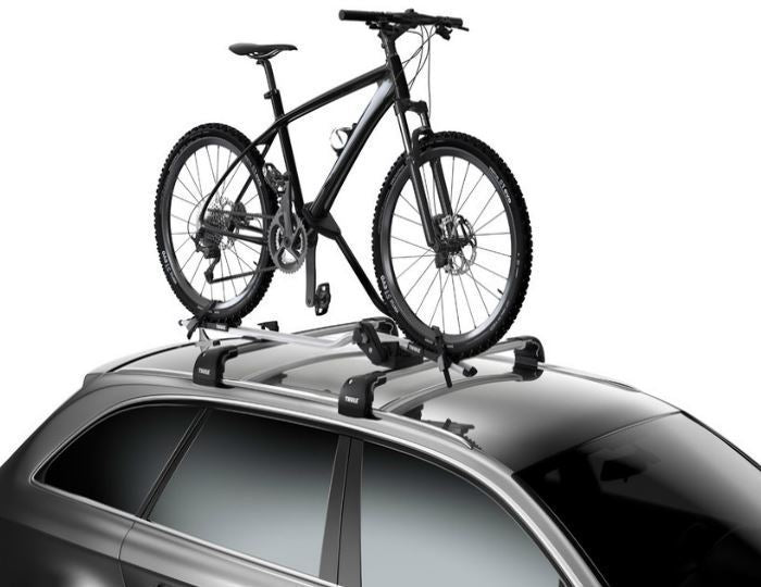 Twin Pack Thule ProRide 598 Silver Roof Mount Cycle / Bike Carrier 20KG