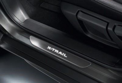 Genuine Nissan X-Trail 2018> Illuminated Entry Guards - Black -KE9676F541