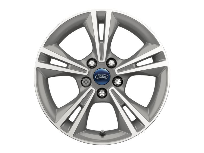 Ford C-Max 04/15> Single Alloy Wheel 16" 5x2-Spoke Design, Arctic Grey Machined