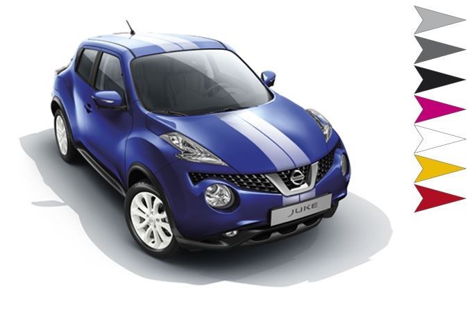 Nissan Juke (2014 >) 2 Sporty (Over The Top) Stripes - Alluminium (99998-86022)