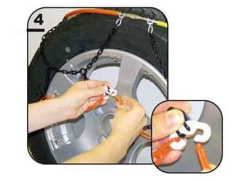 Green Valley TXR9 Winter 9mm Snow Chains - Car Tyre for 14 " Wheels 205/55R14