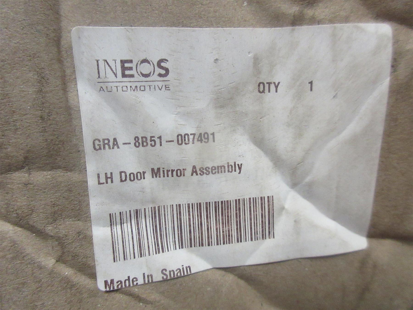 Genuine Ineos Grenadier 2023 LH Door Mirror Assembly