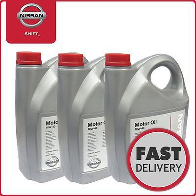 Genuine Nissan 10W40 Semi Synthetic Motor Oil 15 litres (KE90099942 x3)