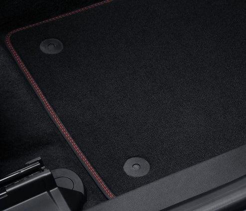 Genuine Ford Fiesta 2017> Full set of Carpet Mats in Black with Red Stitching