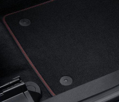 Genuine Ford Fiesta 2017> Full set of Carpet Mats in Black with Red Stitching
