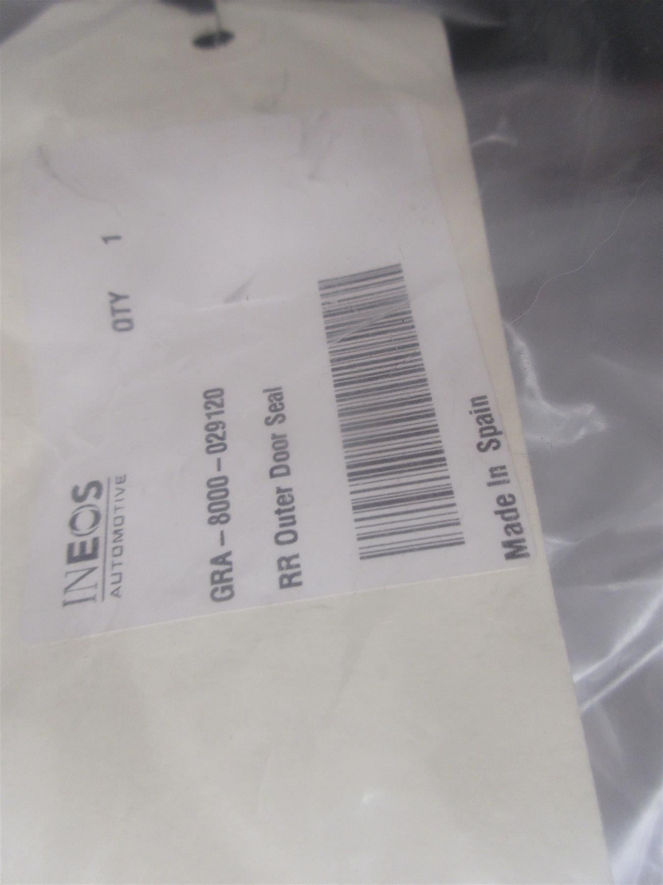 Genuine Ineos Grenadier 2023 RR Outer Door Seal