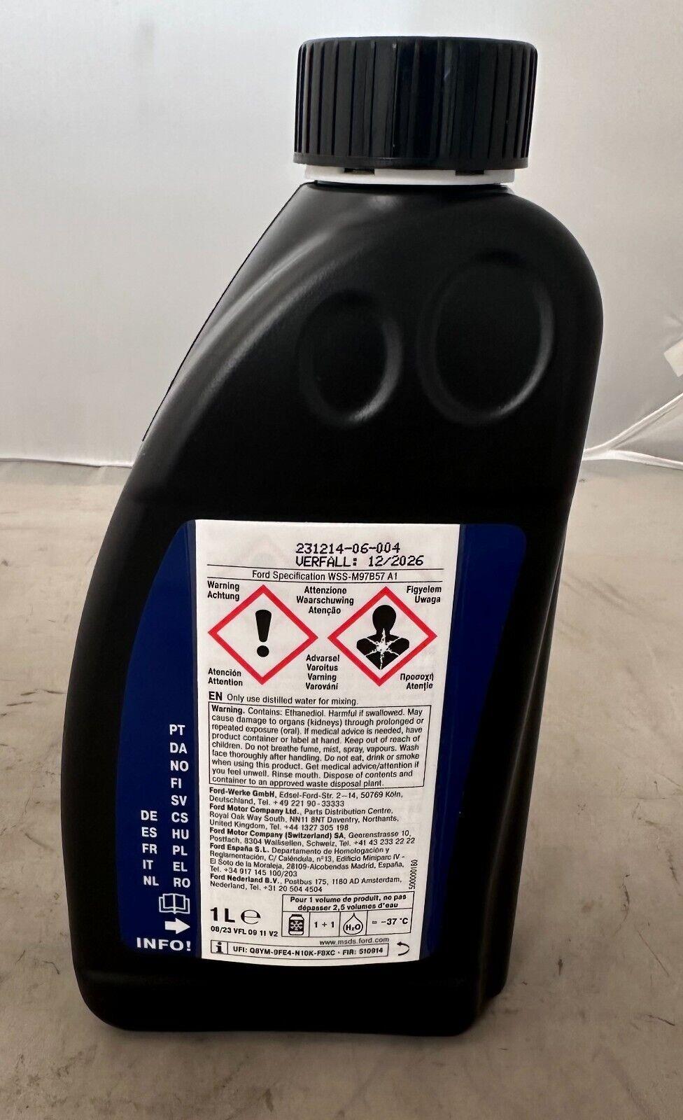 Genuine Ford Super Plus Premium Longlife Anti freeze Coolant 1 Litres - Ltr - ltr