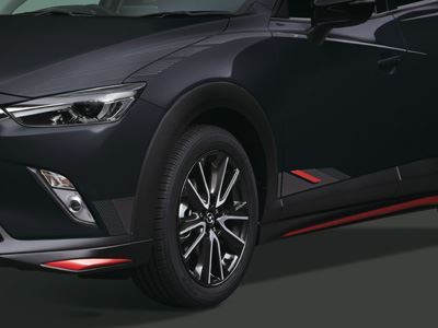 Genuine Mazda CX-3 2018> Dark Grey, Silver and Red Body decal side lower