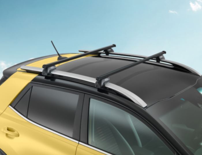 Genuine Kia Stonic 2017> Black / Steel Roof Rail Cross Bars E83004D000