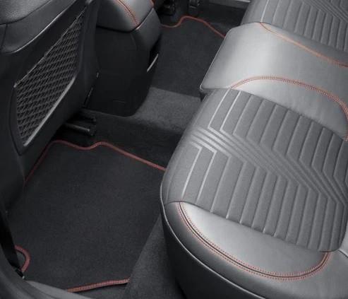 Genuine Ford Fiesta 2017> Full set of Carpet Mats in Black with Red Stitching