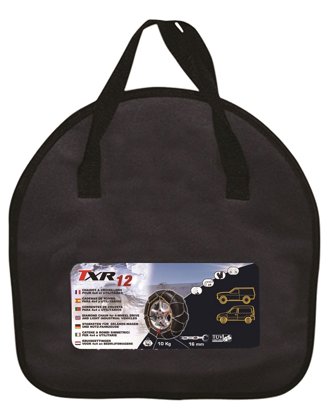 16mm Heavy Duty Snow Chain 23 " Wheels 4X4, SUV, Pick Up & Van 275/30R23 TXRPRO