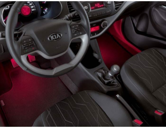 Genuine Kia Niro 2016> Front LED Footwell Illumination Kit - Red - 66650ADE00