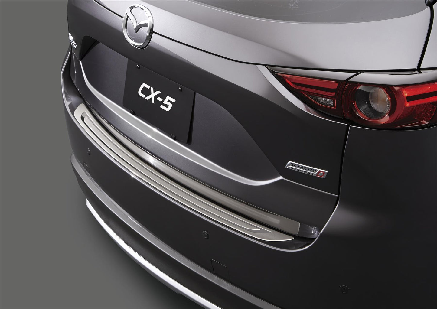 Genuine Mazda CX-5 2022> Rear bumper step plate Stainless Steel