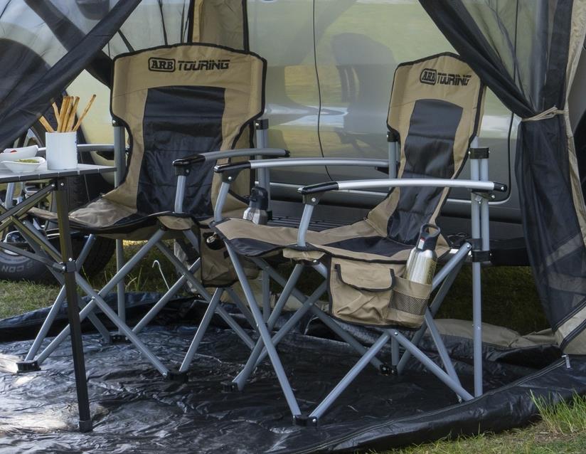 Genuine Ford Mustang Mach-E 2020> ARB Camping Chair with Carry Bag, Black and Beige
 2615988