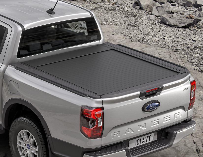 Genuine Ford Ranger Raptor 2022> ROLLER TONNEAU COVER BLACK, MANUALLY OPERATED
