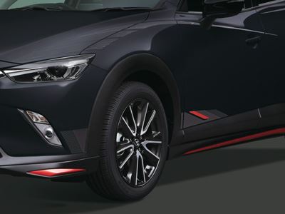 Genuine Mazda CX-3 2018> Dark Grey, Silver and Red Body decal side lower