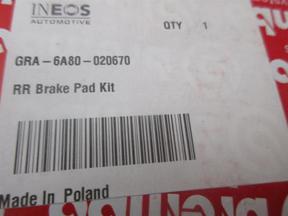 Genuine Ineos Grenadier 2023 RR Brake Pad Kit