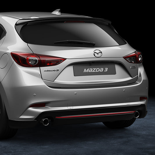 Genuine Mazda 3 2016> Rear Under Spoiler In Black & Red