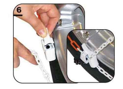 Green Valley TXR9 Winter 9mm Snow Chains - Car Tyre for 16,5 " Wheels 650R16,5