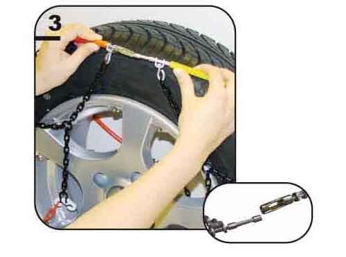 Green Valley TXR9 Winter 9mm Snow Chains - Car Tyre for 17 " Wheels 185/50R17