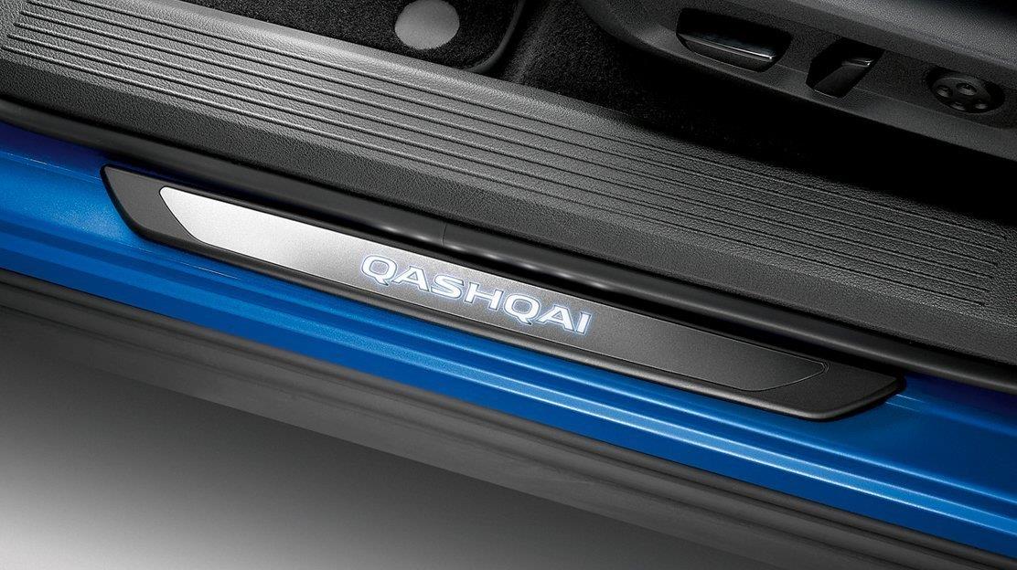 Genuine New Nissan Qashqai 2021> Illuminated Entry Guards Stainless Steel Finish