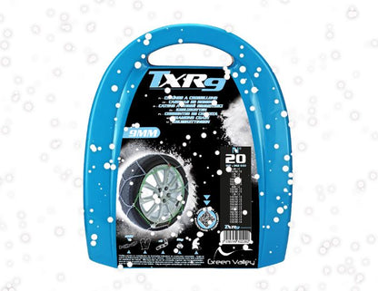 Green Valley TXR9 Winter 9mm Snow Chains - Car Tyre for 16" Wheels 205/65-16