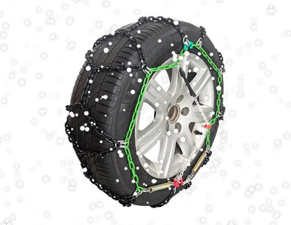 Green Valley TXR9 Winter 9mm Snow Chains - Car Tyre for 16" Wheels 235/60-16