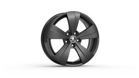 Genuine Skoda Superb 2016 > 17"Alloy Wheel Helios  - Black - 3V0071497BFL8