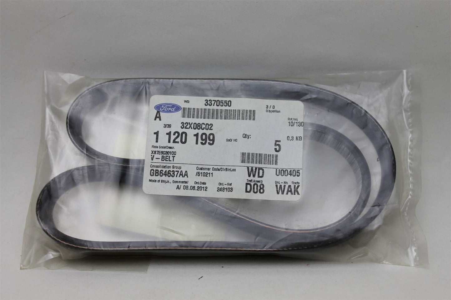 Genuine FORD TRANSIT 2.0 Diesel Power Steering Belt  (08.00 - 05.06) 1120199