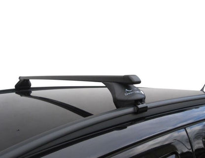 Square Steel Bars- Roof Rack- Rail Bars 2 x Thule 598 Bike Carrier Vauxhall Mokka 2013-